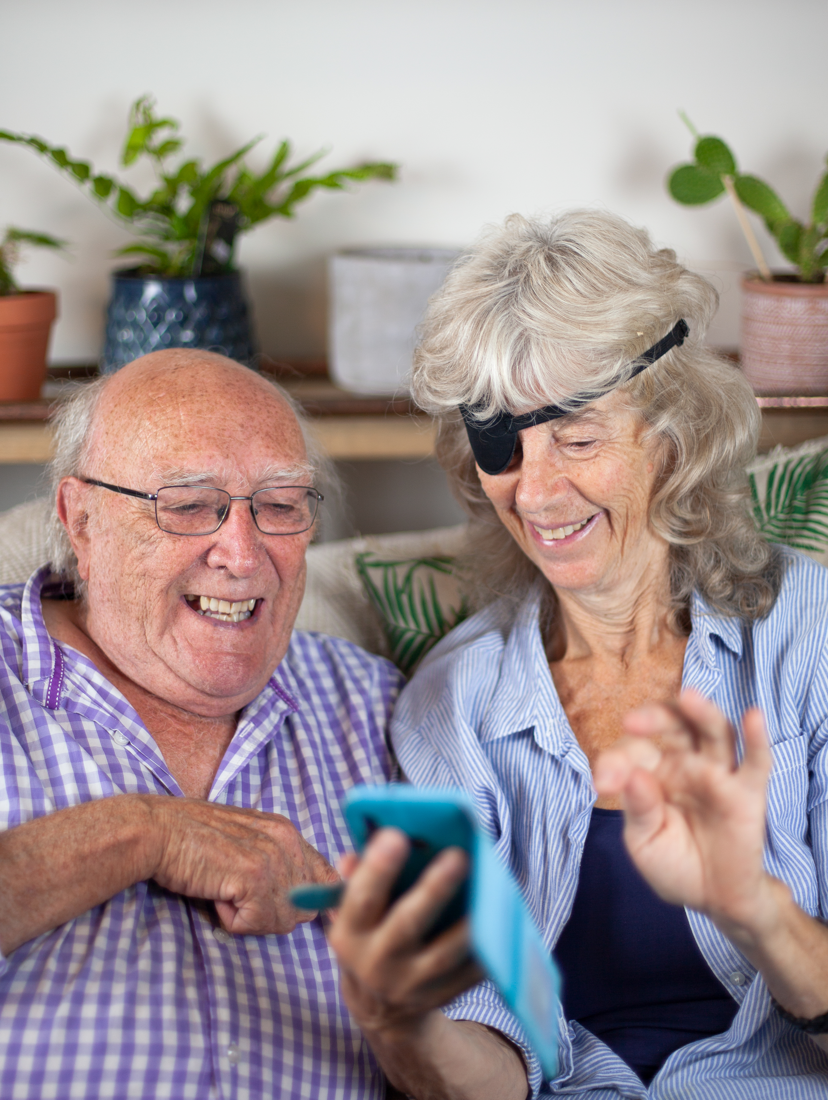 Elderly couple on the Okko Health App