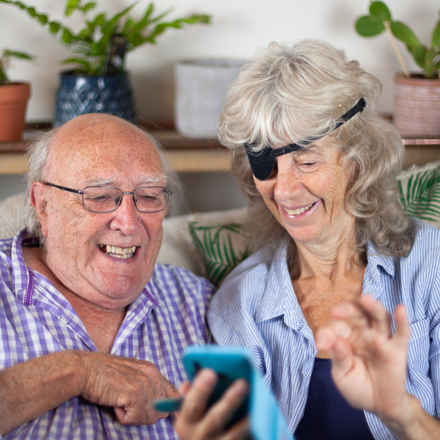 Elderly couple on the Okko Health App