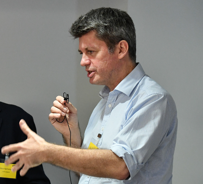 Andrew Webster speaking