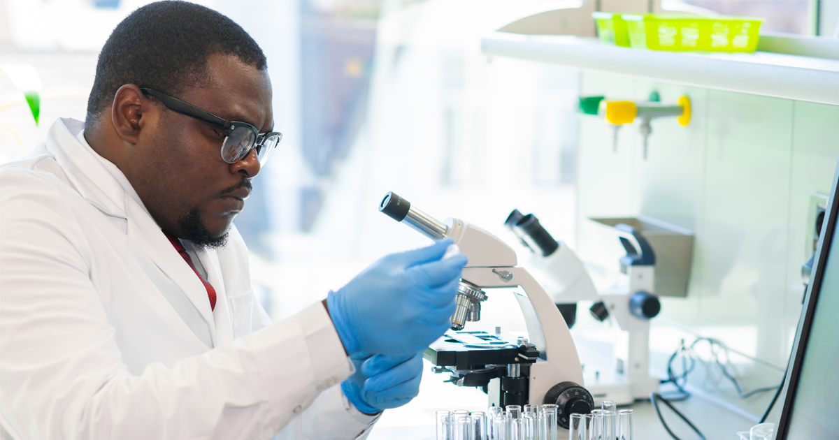 Researcher in laboratory 