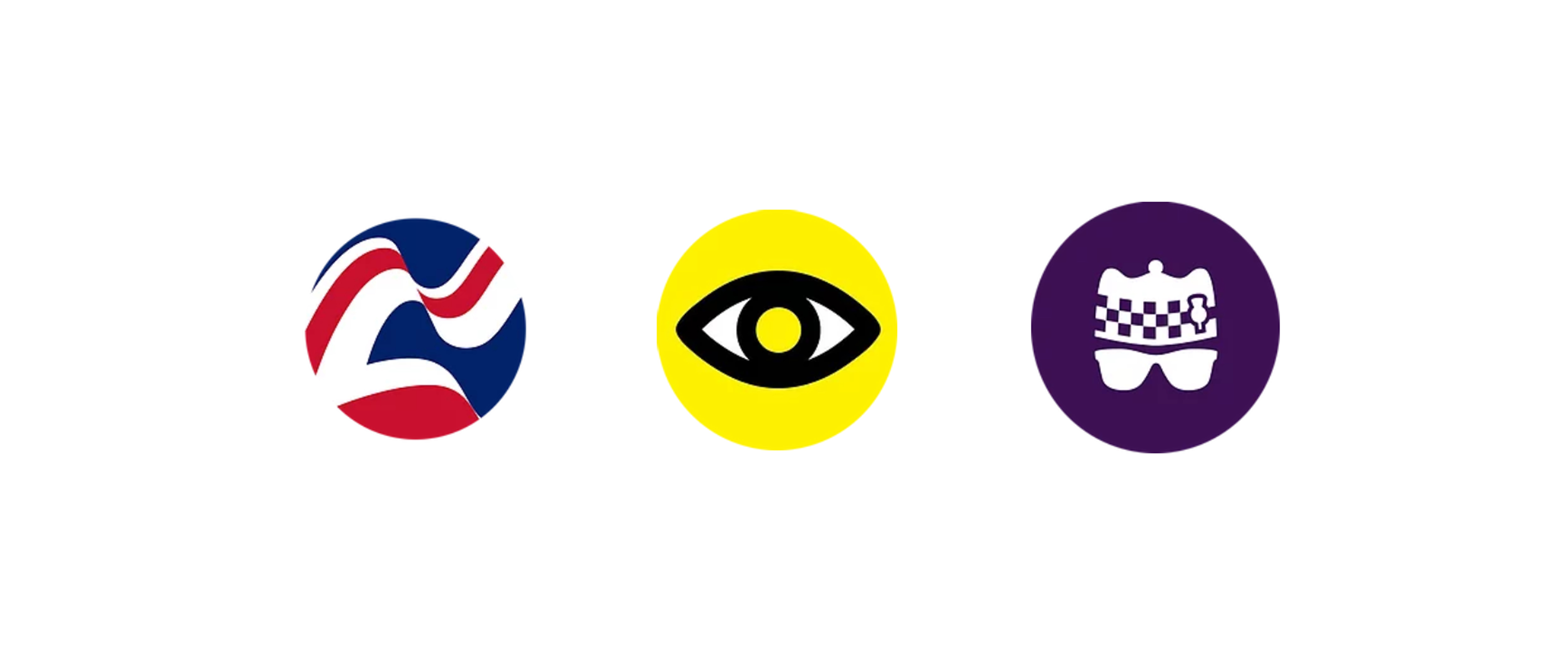 Three charity logos
