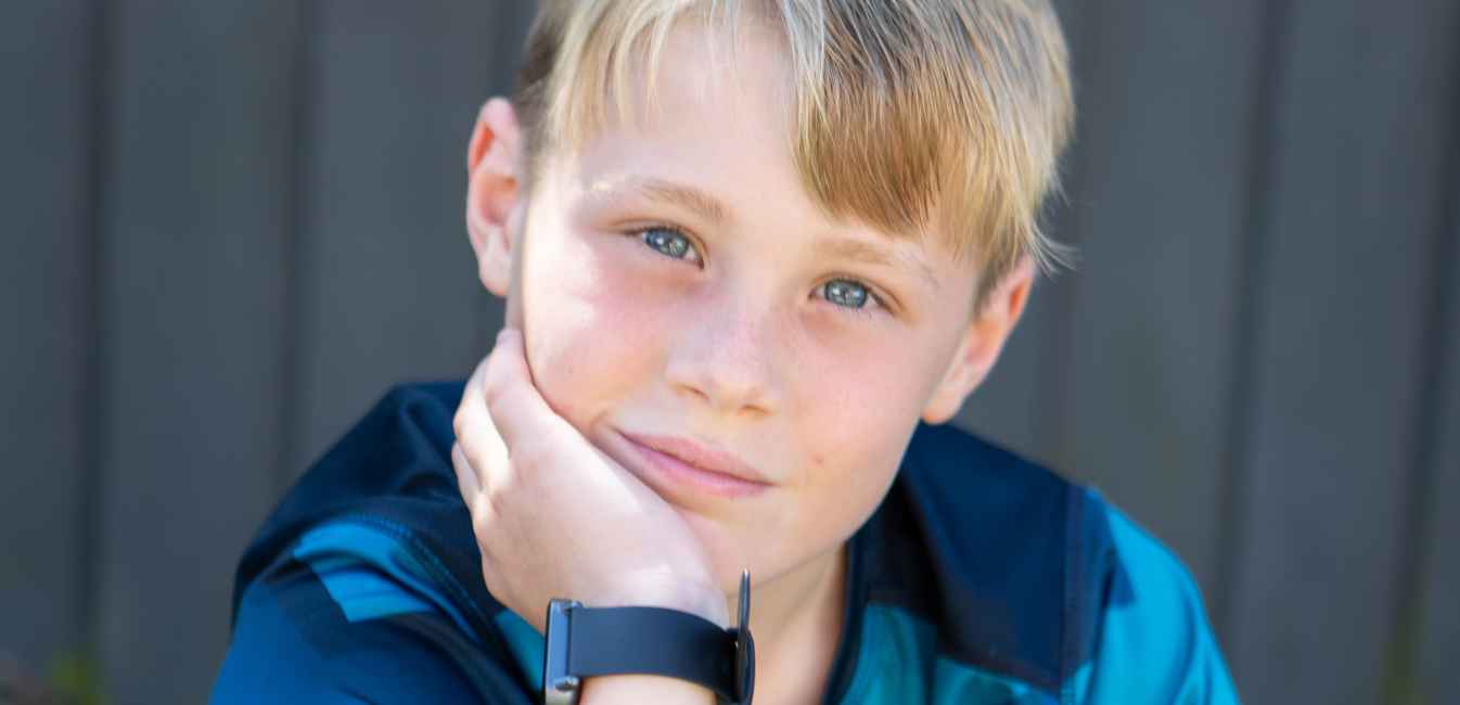 Archie looking into camera