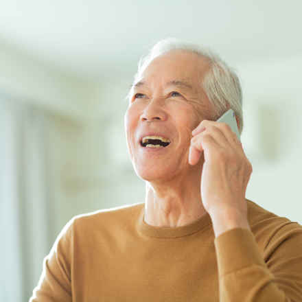 Telephone Befriender, man on phone