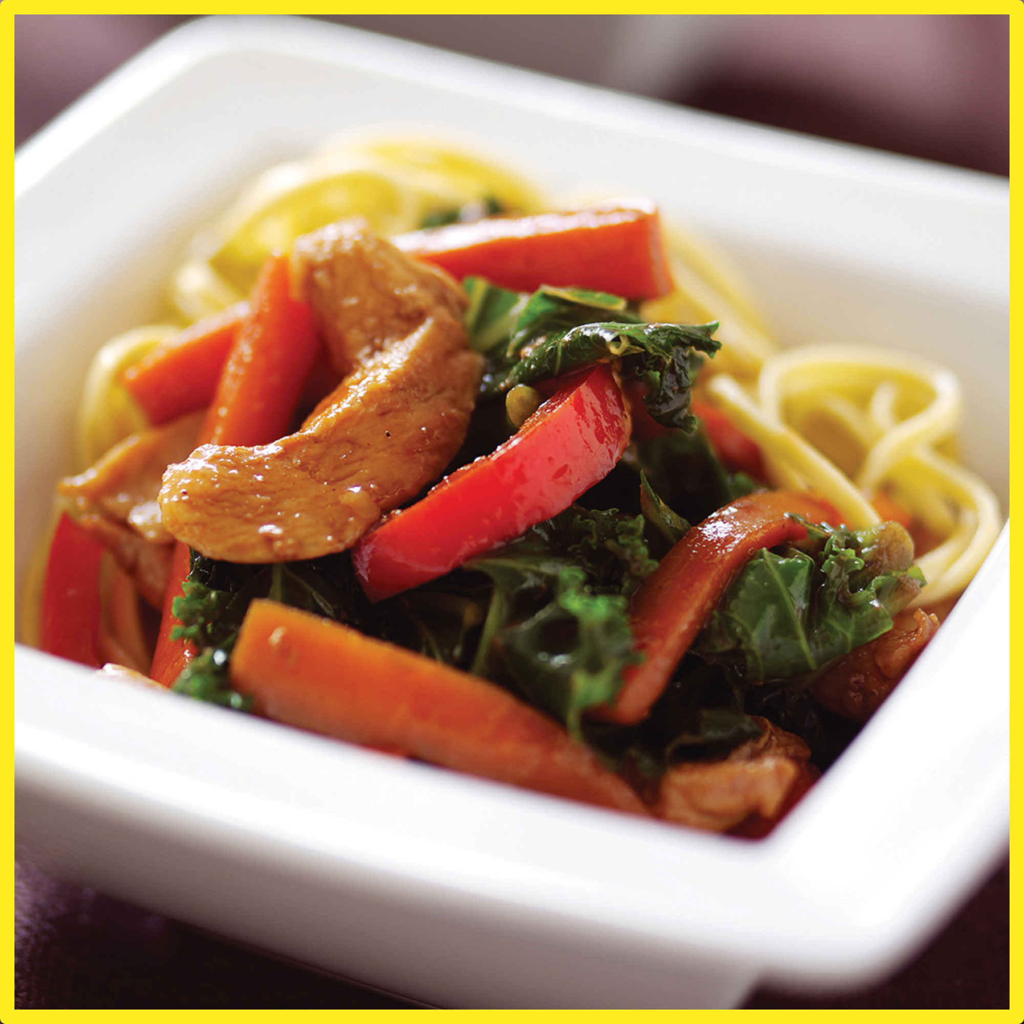 Bowl of stir-fry noodles