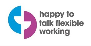 Happy to talk flexible working logo
