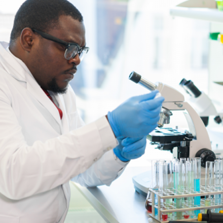 Researcher in laboratory 