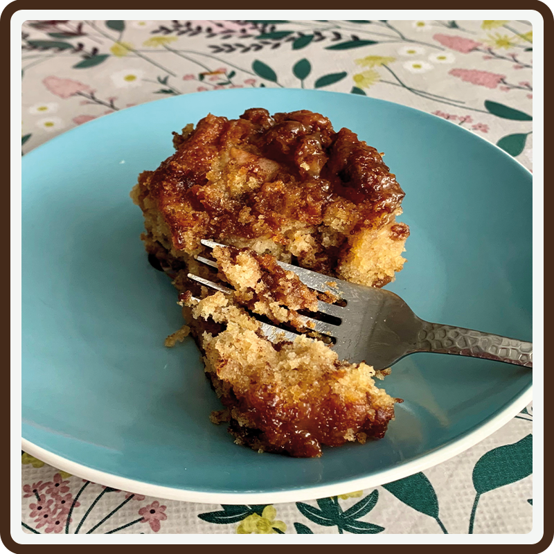 Claire’s cinnamon and toffee apple cake