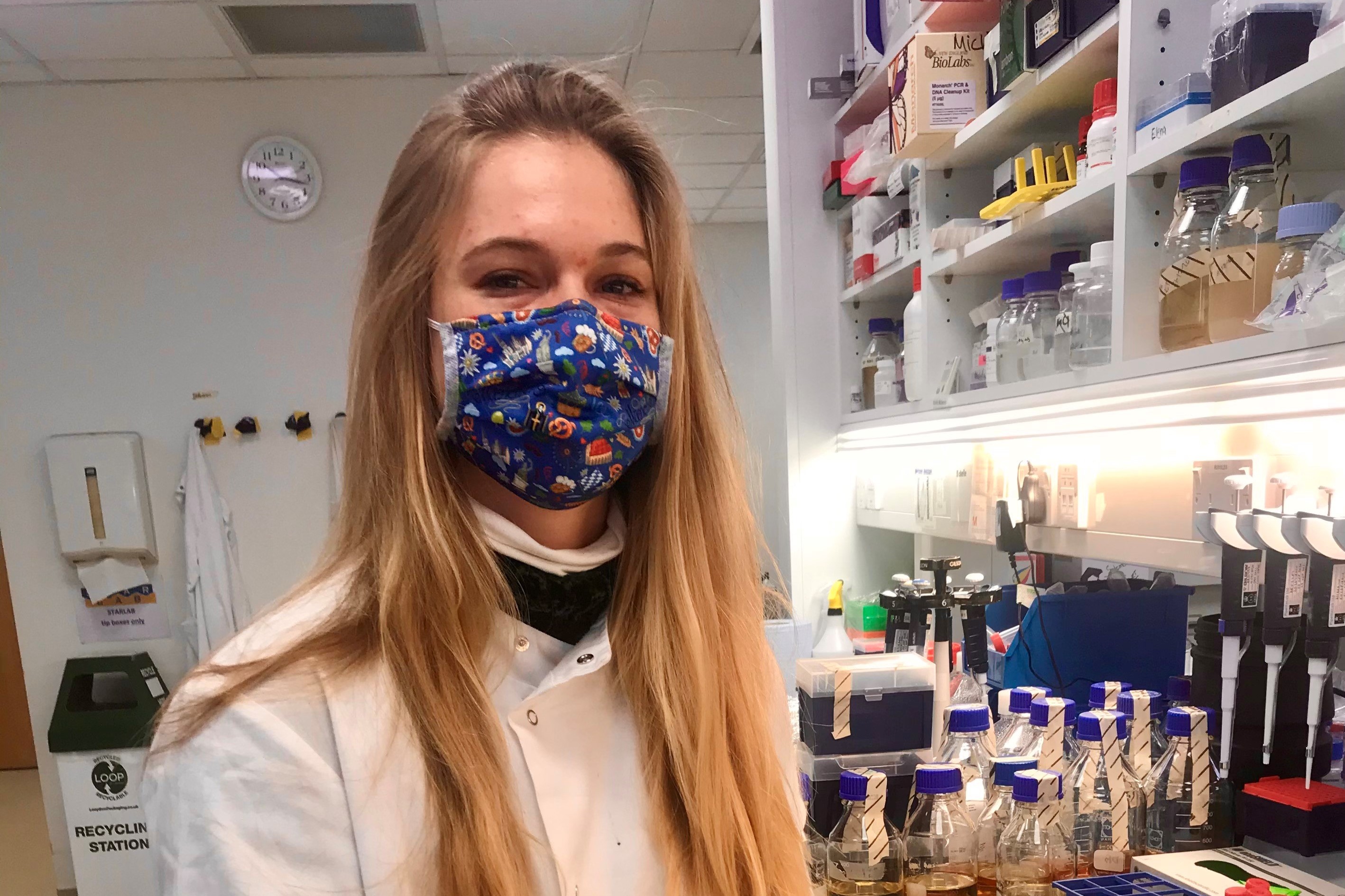 Researcher Elena Piotter portrait in laboratory 