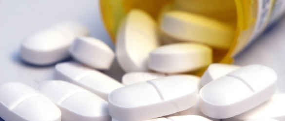 Medication spilling out of container