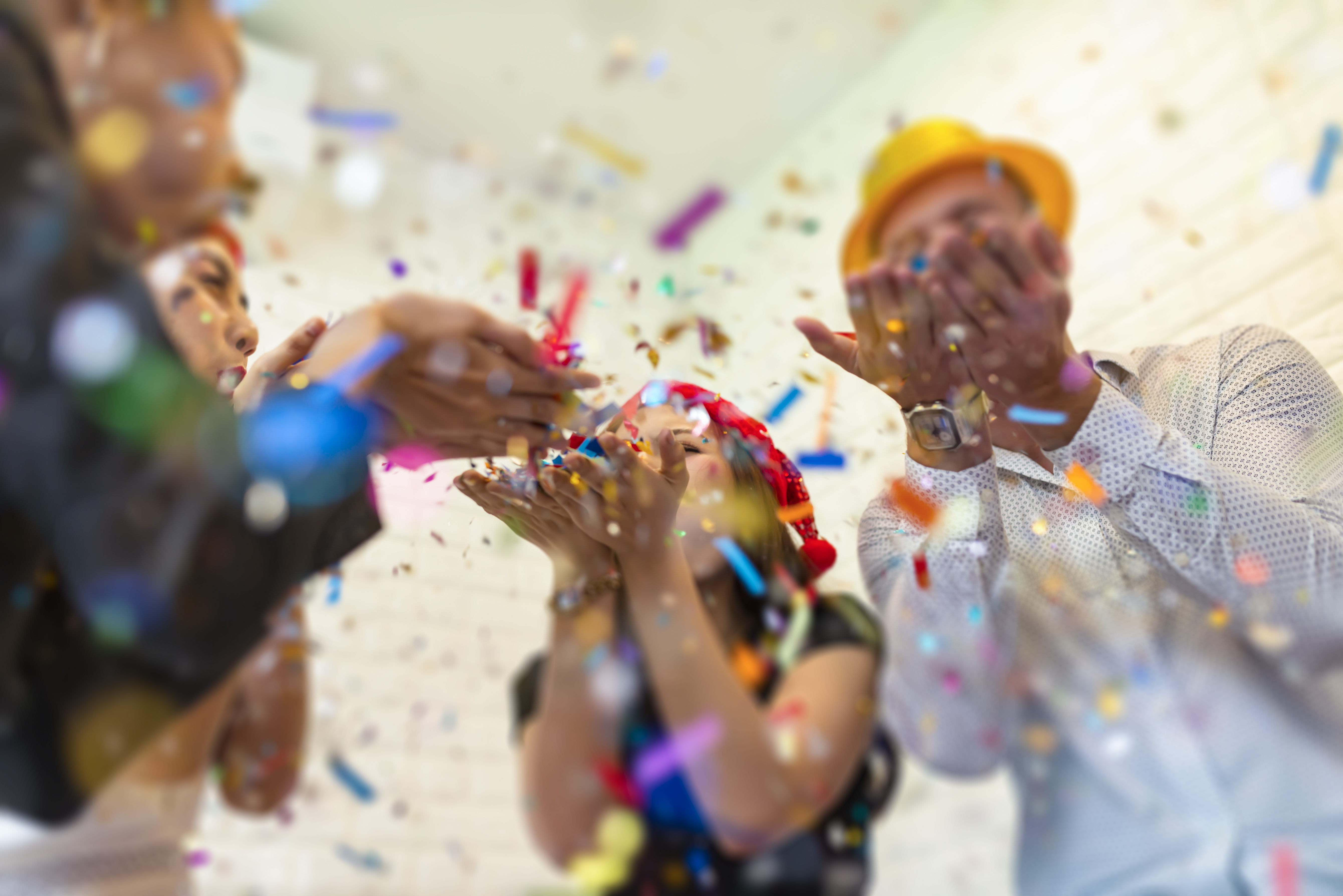 Eye Ball - group with confetti 