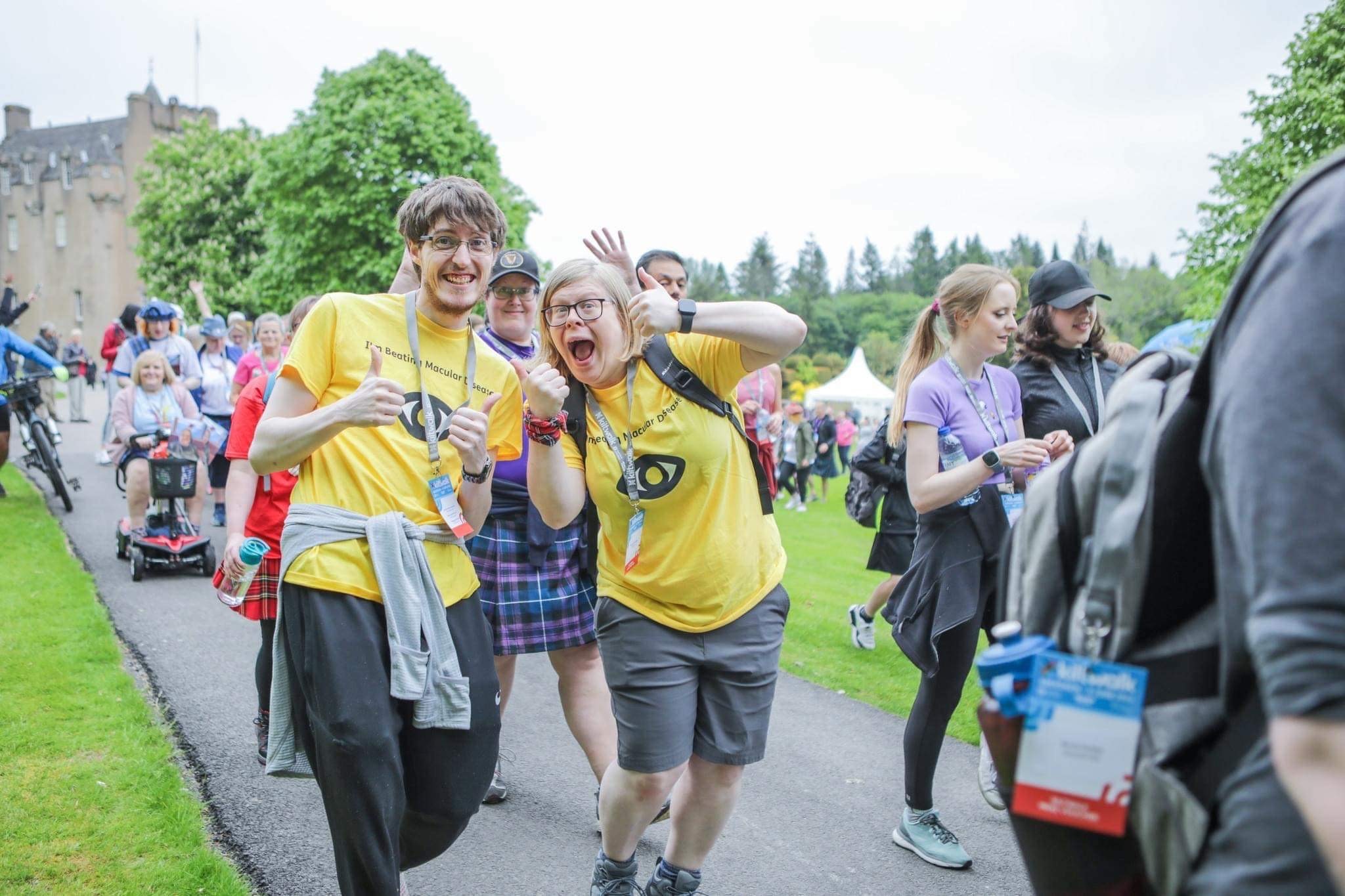Hannah and Michael on the Kiltwalk